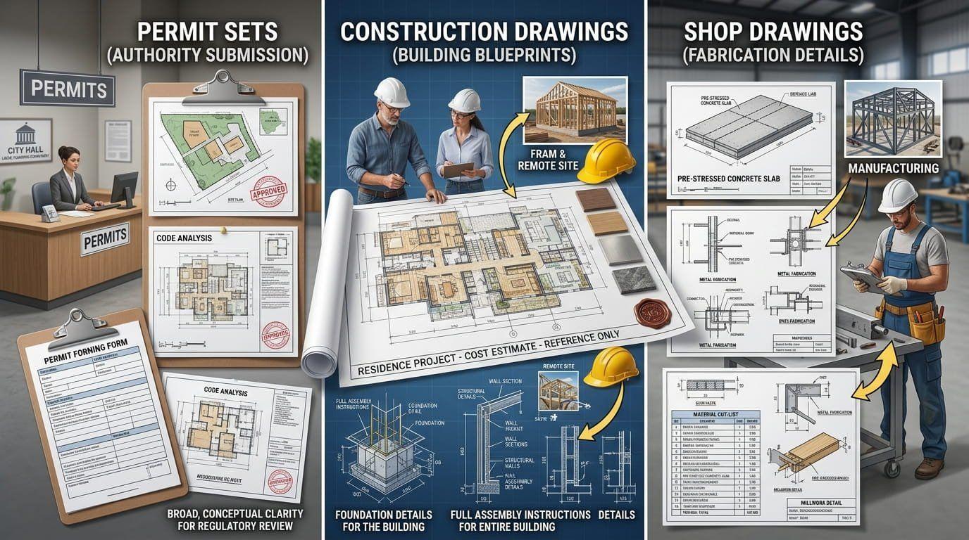 Shop Drawings vs. Construction Drawings vs. Permit Sets: What's the Difference?
