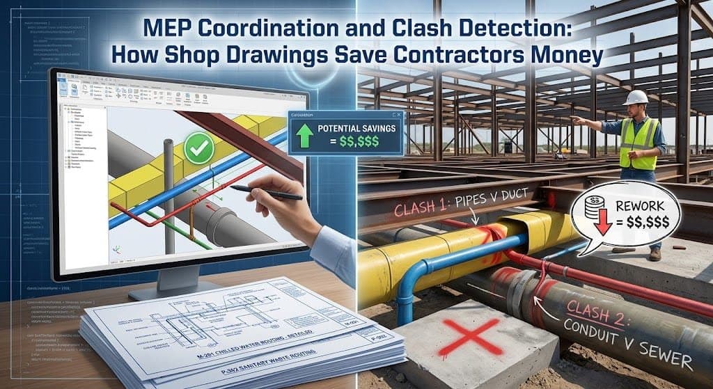 MEP Coordination and Clash Detection: How Shop Drawings Save Contractors Money